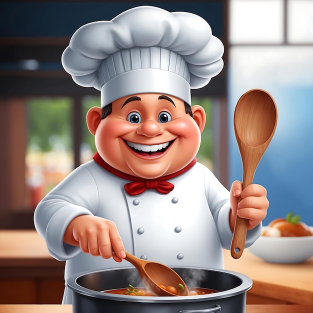 Photo fun cooking cartoon characters