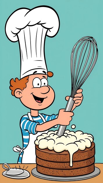 Photo fun cooking cartoon characters