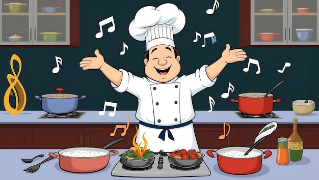 Photo fun cooking cartoon characters