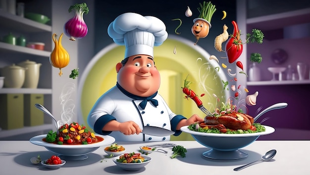 Fun Cooking Cartoon Characters