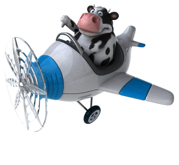 Fun cow - 3D Illustration