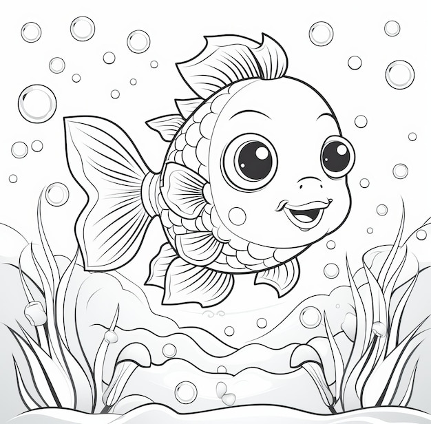 Fun and Creative Fish Coloring Book for Kids