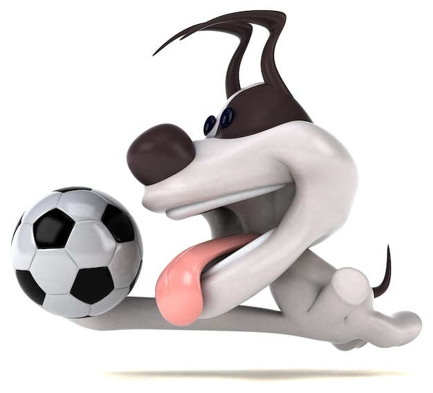 Fun dog 3D Illustration