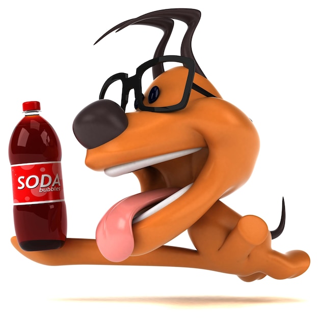 Fun dog 3D Illustration