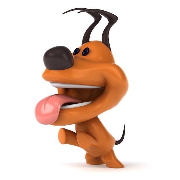 Fun dog - 3D Illustration