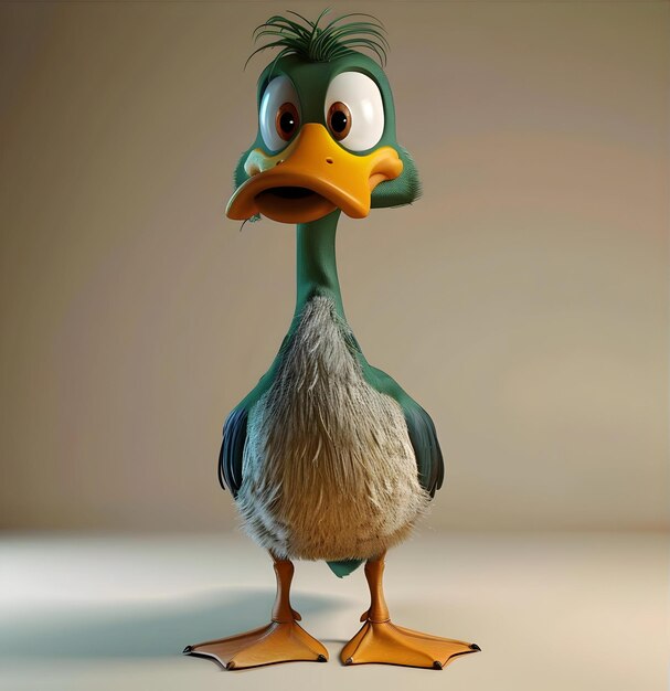 Fun Duck 3D Illustration