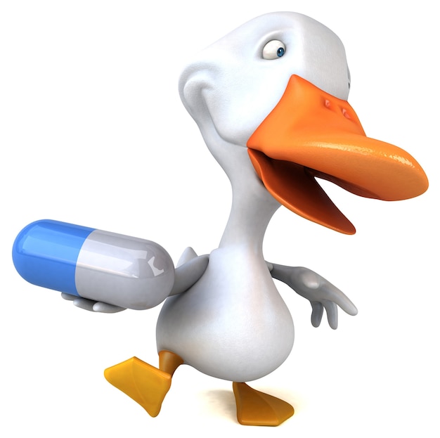 Fun duck - 3D Illustration