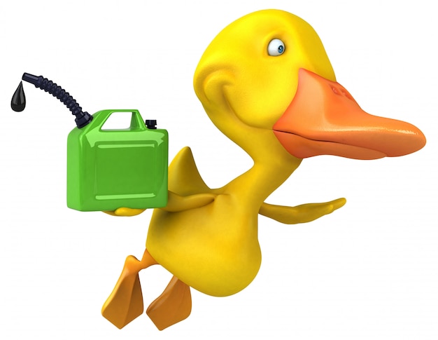 Photo fun duck 3d illustration