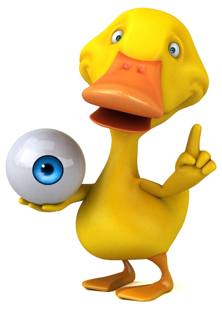 Photo fun duck 3d illustration