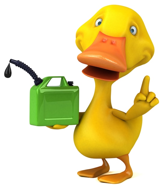 Photo fun duck - 3d illustration