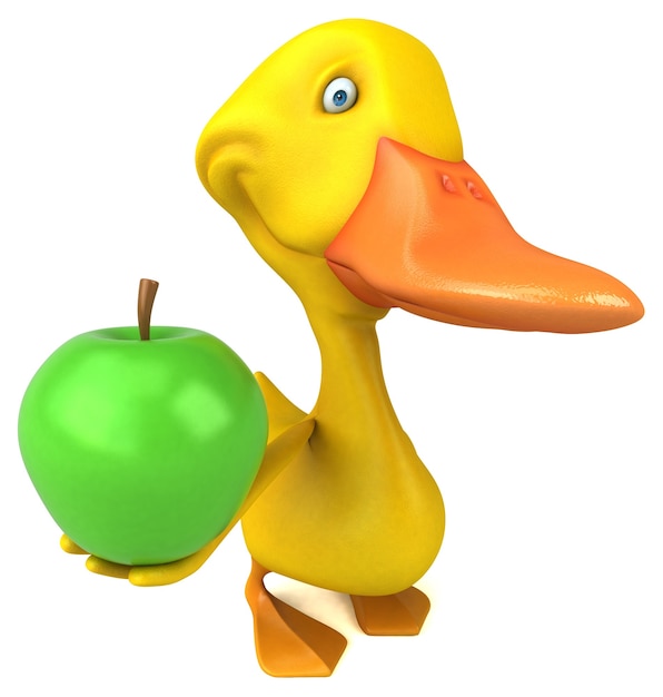 Fun duck - 3D Illustration