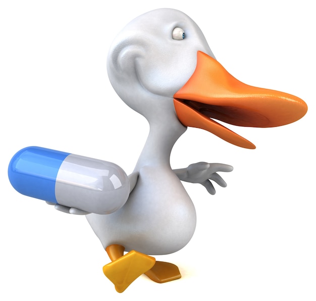 Fun duck - 3D Illustration