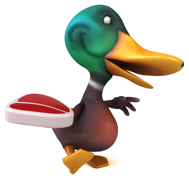 Fun duck - 3D Illustration