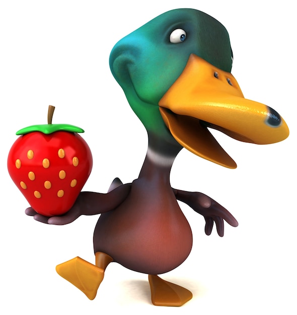 Fun duck - 3D Illustration