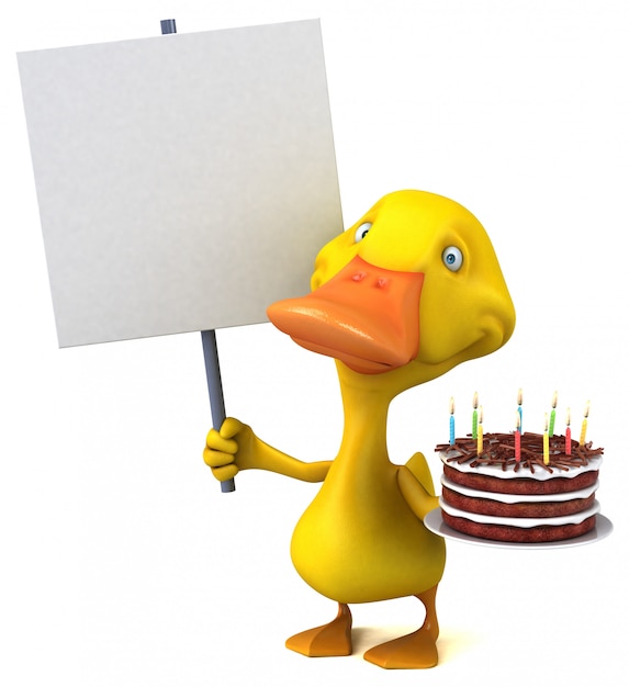 Photo fun duck - 3d illustration