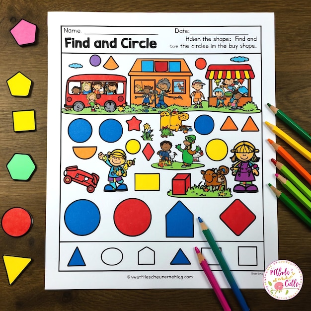 Photo fun and educational kindergarten worksheet images for early learners