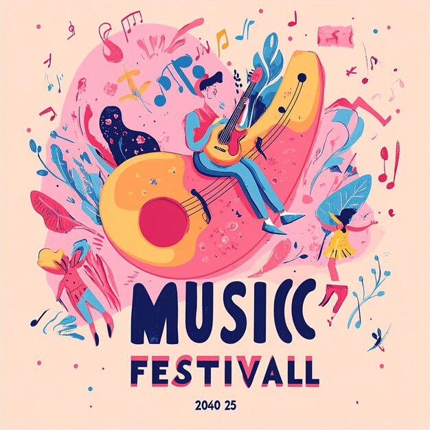 Photo fun and festive music festival poster design