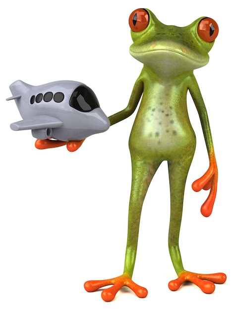 Fun frog - 3D Illustration