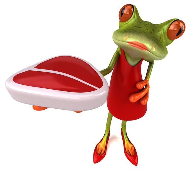 Fun frog 3D Illustration