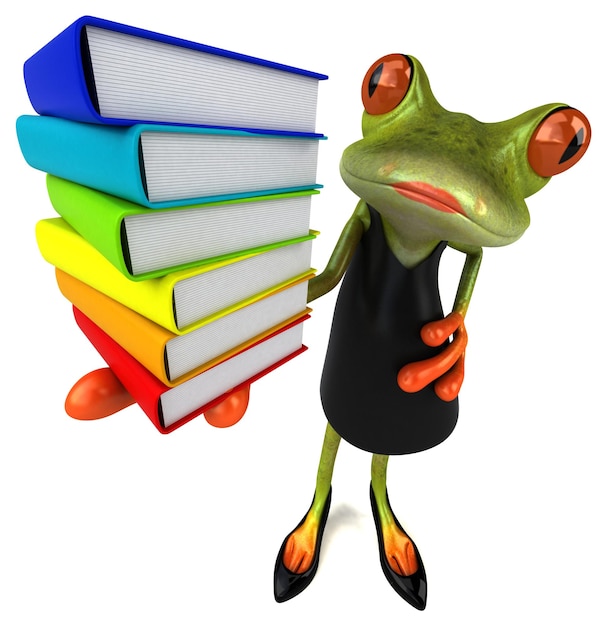 Fun frog 3D Illustration