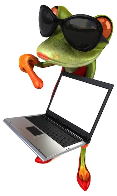 Fun frog 3D Illustration