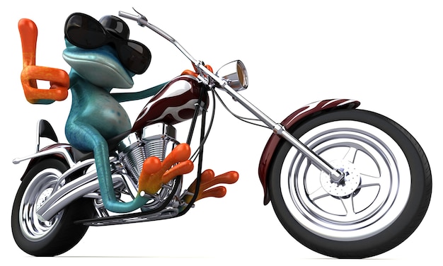 Photo fun frog - 3d illustration