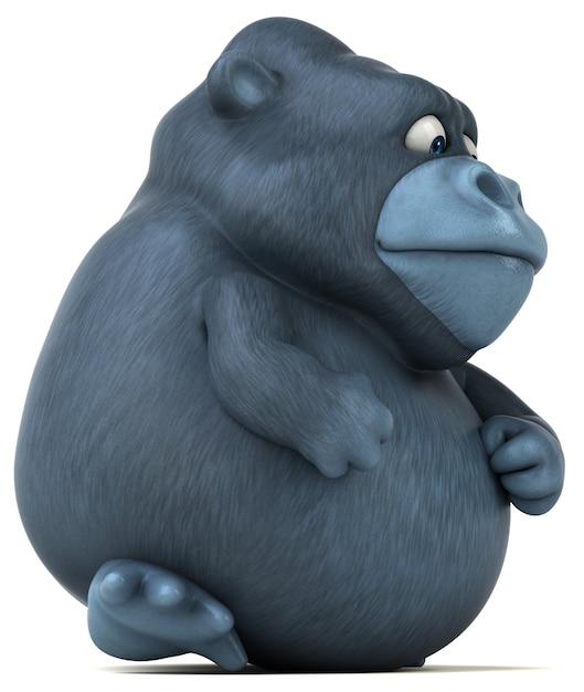 Fun gorilla - 3D Illustration