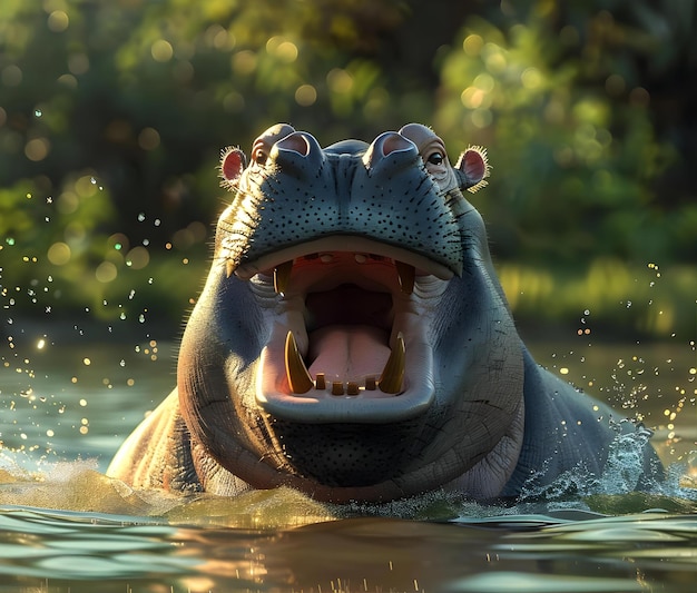 Fun Hippo Animation