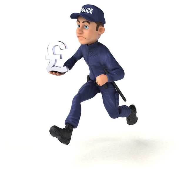 Fun illustration of a cartoon Police Officer