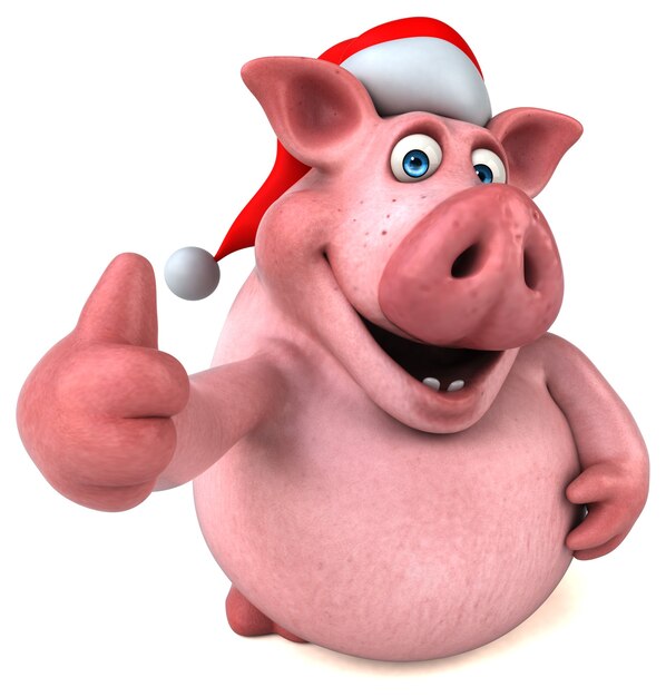 Fun pig - 3D Illustration