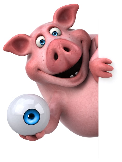 Fun pig - 3D Illustration