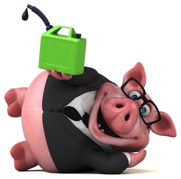 Fun pig - 3D Illustration