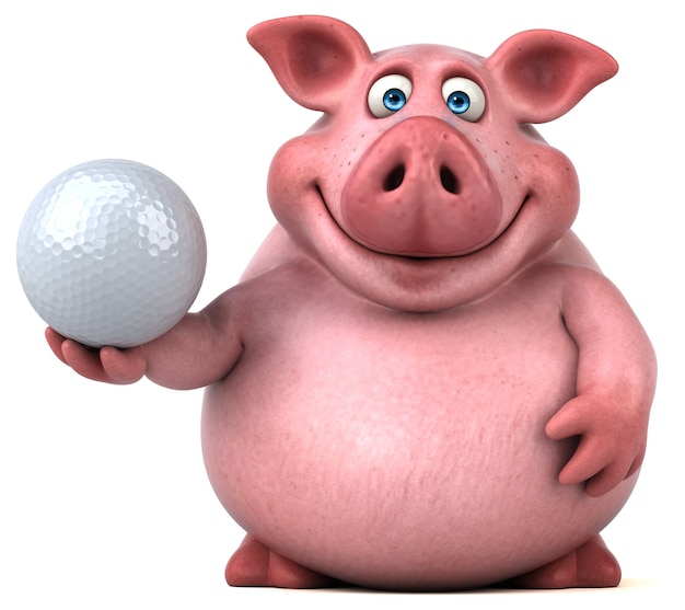 Fun pig - 3D Illustration