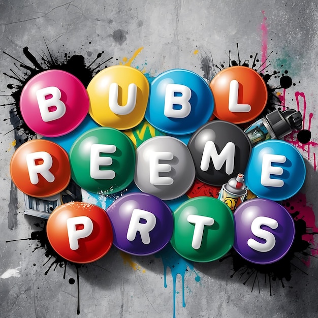 Photo fun and playful bubble letters for creative projects