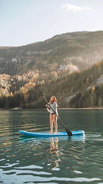 Photo fun and relaxing paddle boarding trips on calm waters with stunning natural scenery