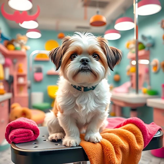 Fun Shih Tzu Dog Grooming at the Salon