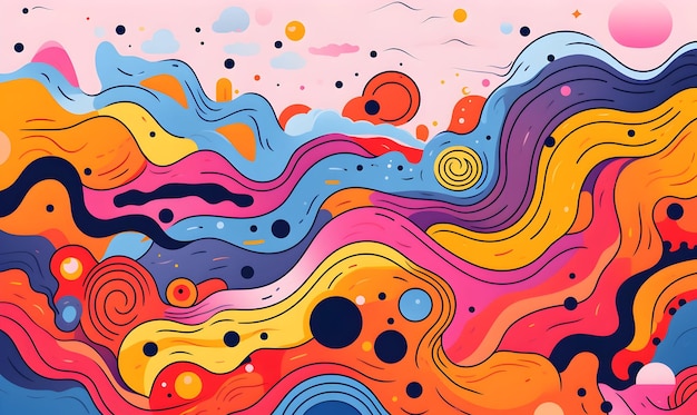 Fun Wavy Liquid Background Image illustration