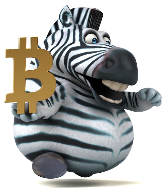 Fun zebra - 3D Illustration