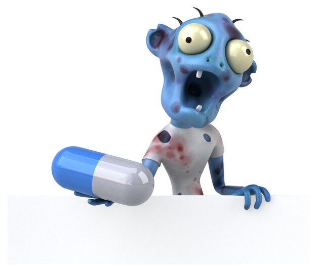 Fun zombie - 3D Illustration