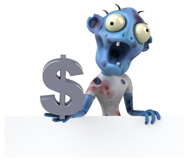 Fun zombie - 3D Illustration