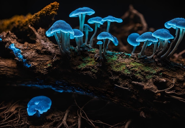 Fungal Cityscape A Glowing Metropolis of Life