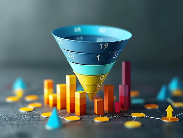 Funnel Chart Depicting Stages of Trading and Investment Analysis