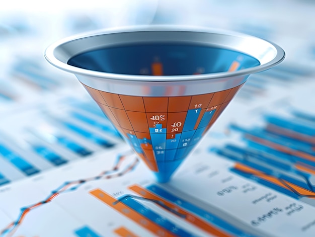 Funnel Chart Representing the Stages of Trading and Investment Analysis