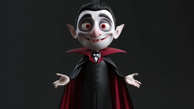 Funny 3D vampire character stock photo