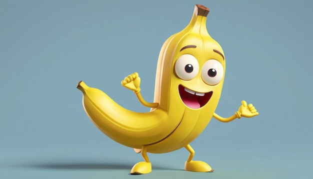 Photo funny banana character