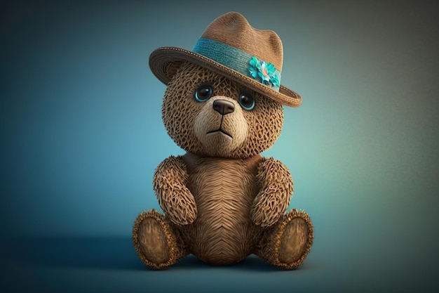 Funny bear cartoon character