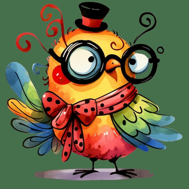 Photo funny bird stickers