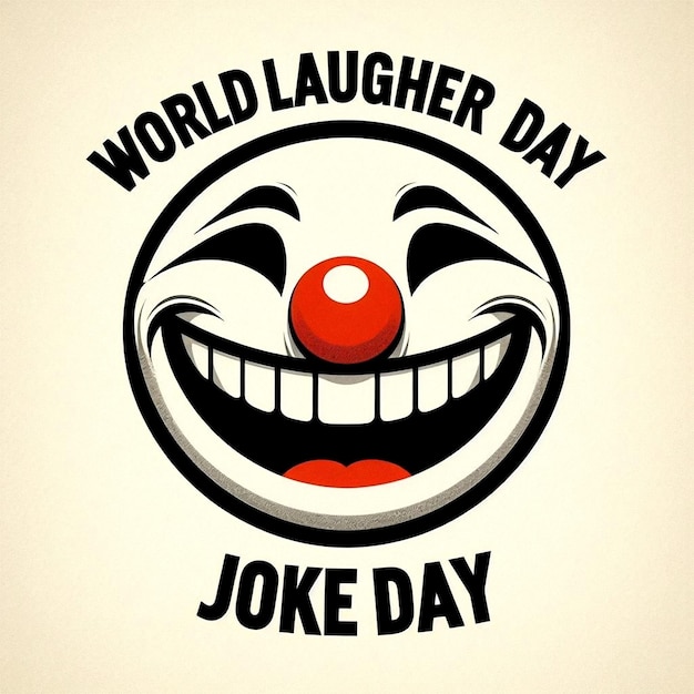 funny cartoon face or emoji for jokes day