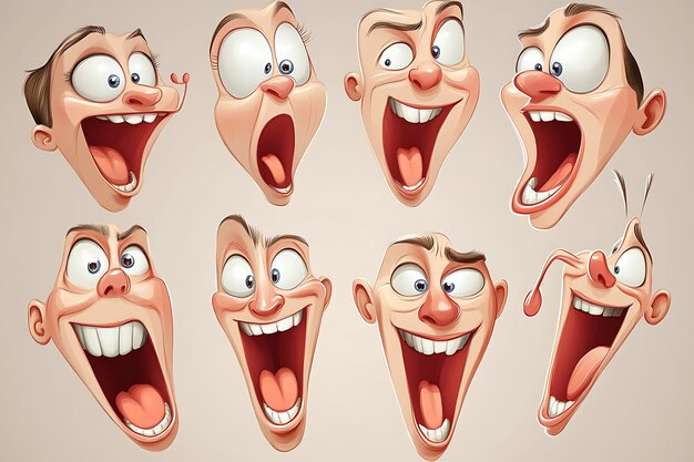 Photo funny cartoon faces