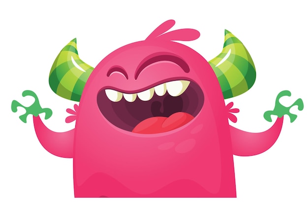 Funny cartoon monster Vector monster illustration